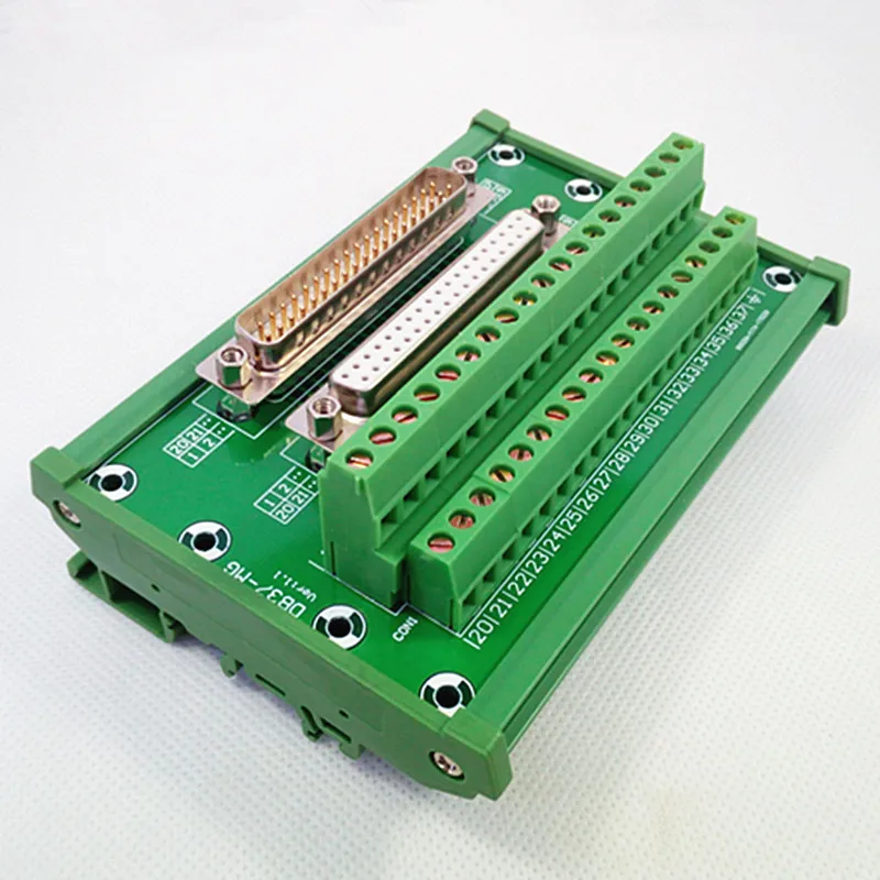 

D-SUB DB37 DIN Rail Mount Interface Module,High Quality Male / Female Header Breakout Board, Terminal Block, Connector.