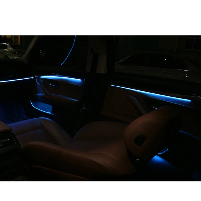 Автомобильный Стайлинг 18 цветов светодиодные фары для BMW 5 серии F10 F11 F18 интерьерные декоративные светодиодные полосы атмосферные лампы обновления