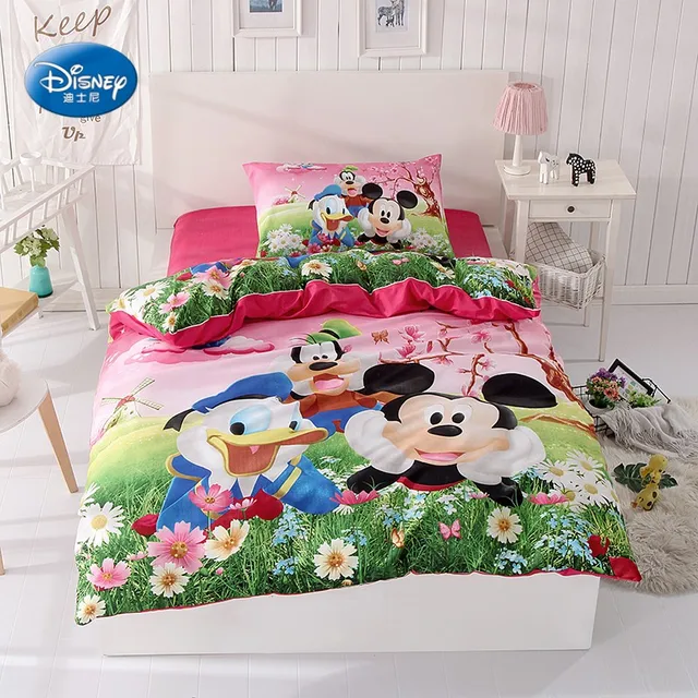 Mickey Mouse Donald Duck Bedding Set Children S Kids Bedroom Decor Mickey Mouse Donald Duck Bedding Set Children S Kids Bedroom Decor Single Twin Size Bed Sheets Quilt