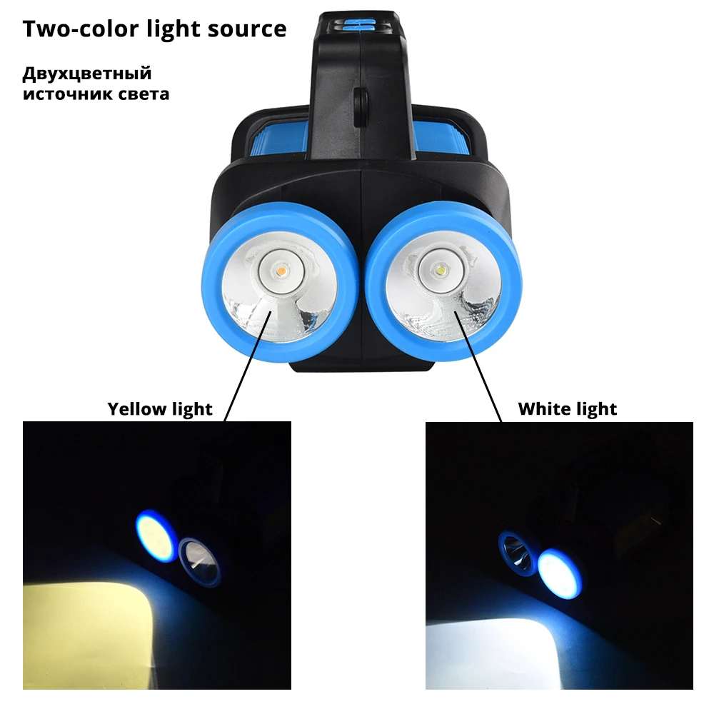 Яркий светодиодный светильник-вспышка портативный светильник COB рабочий светильник мягкий светильник белый+ желтый светильник 3 батареи AA для кемпинга, приключений и т. д