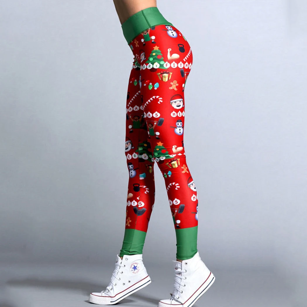Christmas Sexy Women Leggings Printed Elastic Casual Fashion 2018