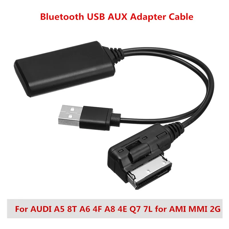 

Mini Wireless Bluetooth USB AUX In Adapter Cable Music Audio Receiver Adapter For AUDI A5 8T A6 4F A8 4E Q7 7L for AMI MMI 2G