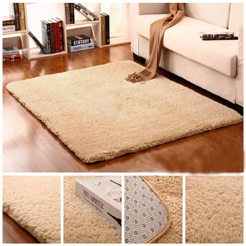 plush fabric solid thicken soft carpet area rugs slip resistant floor mats for living room bedroom - Decorative Rugs plush fabric solid thicken soft carpet area rugs slip resistant floor mats for living room bedroom - Decorative Rugs