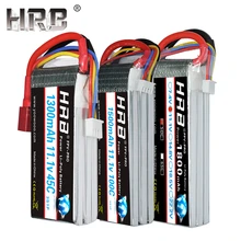 HRB 11,1 V Lipo батарея 1300mah 1500mah 1800mah 3S 45C 65C 50C 90C XT60 T Deans женские части для радиоуправляемый самолет, Квадрокоптер внедорожников