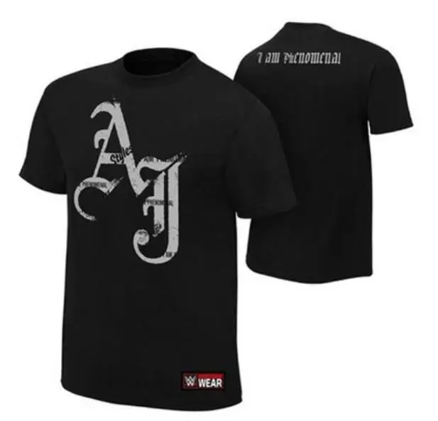 

Teen 2019 new European and American code AJ wrestler print T-shirt, AJ boxing T-shirt, factory direct free shipping