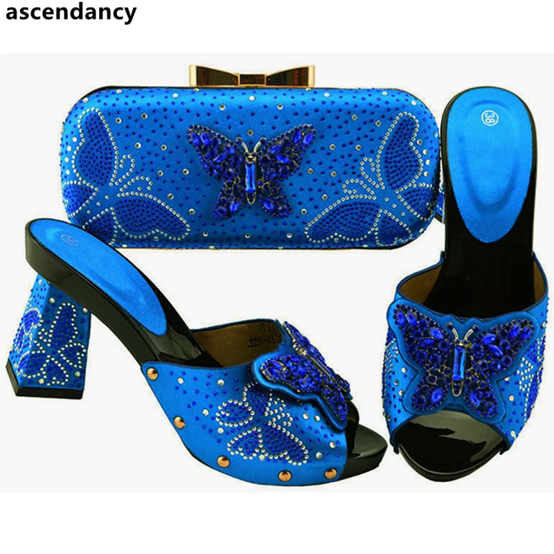 New Arrival Shoes and Bag Set African Sets 2019 Italian Shoe and Bag Set for Party In Women Nigerian Shoes and Matching Bags