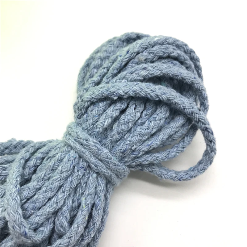 5yards/lot 6mm Cotton Rope Craft Decorative Twisted Cord Rope For Handmade Decoration