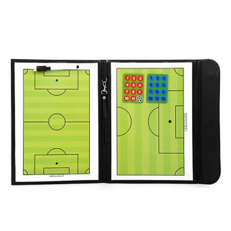 

Soccer Football Tactical Board Trainning Assisitant Equipments 2.5 Fold Leather Teaching Board MC889