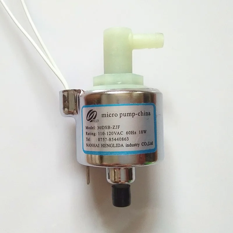 

Micro-electromagnetic pump Model 30DCB-ZJF voltage 110-120VAC-60Hz-power 18W