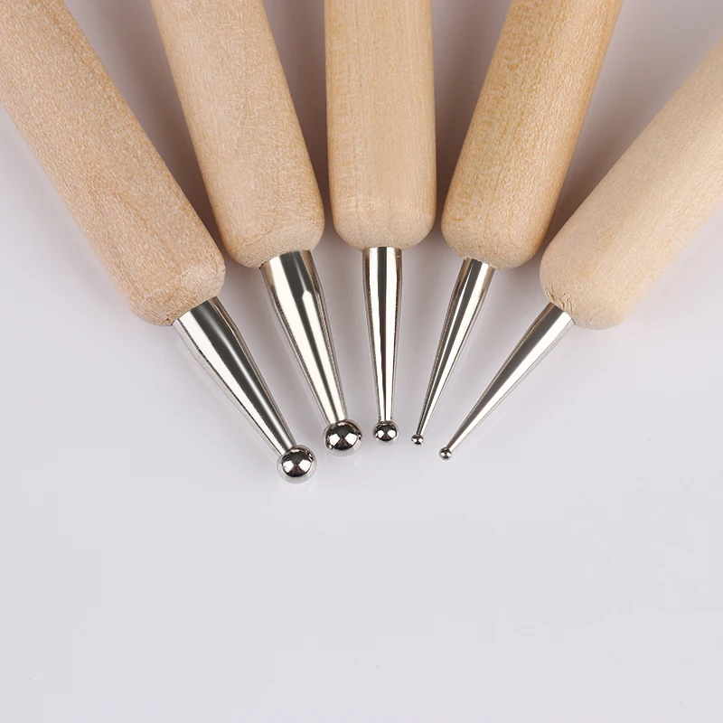 NICOLE DIARY 5 шт. с деревянной ручкой, двойная расческа, ручки, гвоздики со стразами, набор инструментов для маникюра, 2 способа, сделай сам