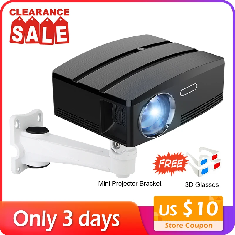 

Mini Projector Home Theater Projector Android Wifi Beamer 3D HD LED Proyector with HDMI USB VGA AV Port Clearance Video TV