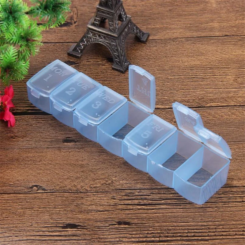 2018New Creative Save space7 Day Mini Weekly Medicine Box Holder Organizer Container Pill Cases waterproof hot high qualityC020112