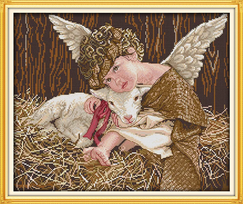 Joy Sunday милый ангел Вышивка крестом шаблон наборы ручной работы сделать вышивка с диаграммой
