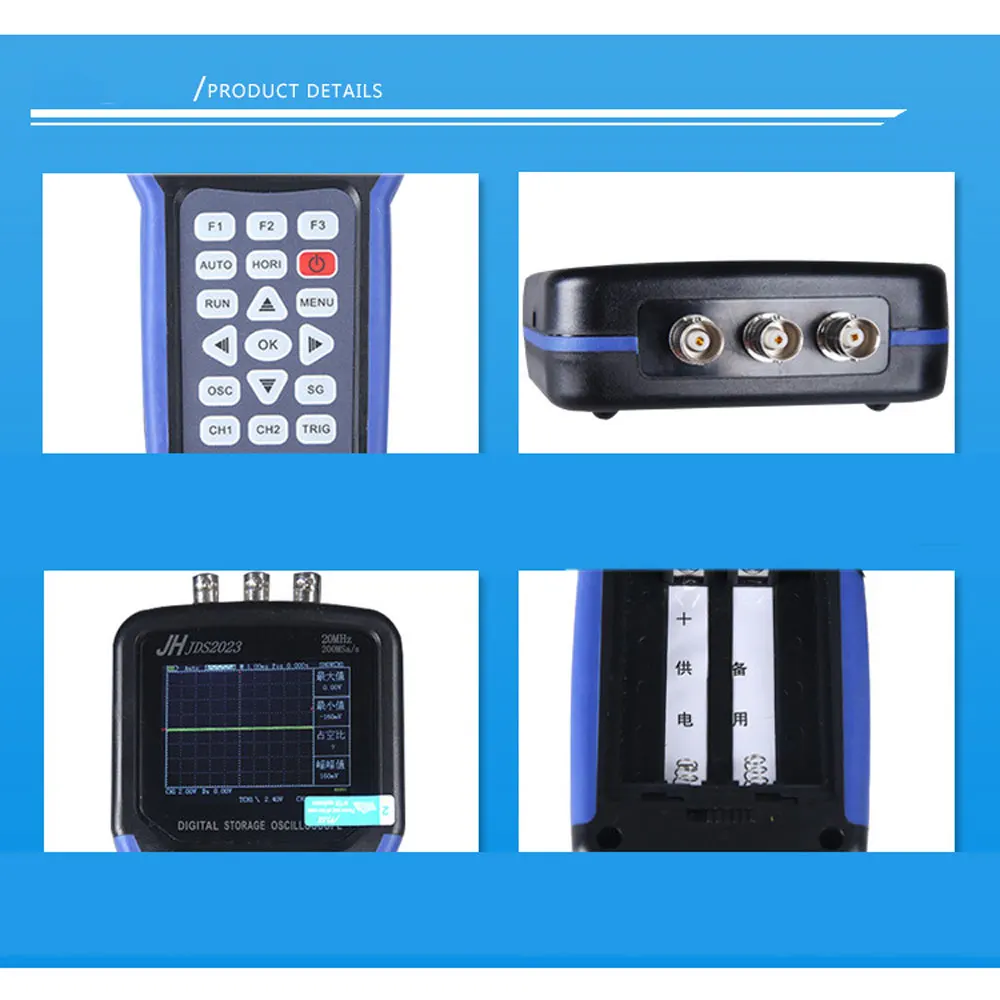 AC110-220V цифровой портативный осциллограф 1 канала 20 МГц осциллограф-мультиметр + источник сигнала хранения ЕС США Plug
