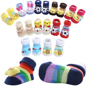 

Baby Socks Rubber Anti Slip Floor Cartoon Kid Toddlers Autumn Spring Fashion Animal Newborn Cute Sokken for 0-6-12month Skarpety
