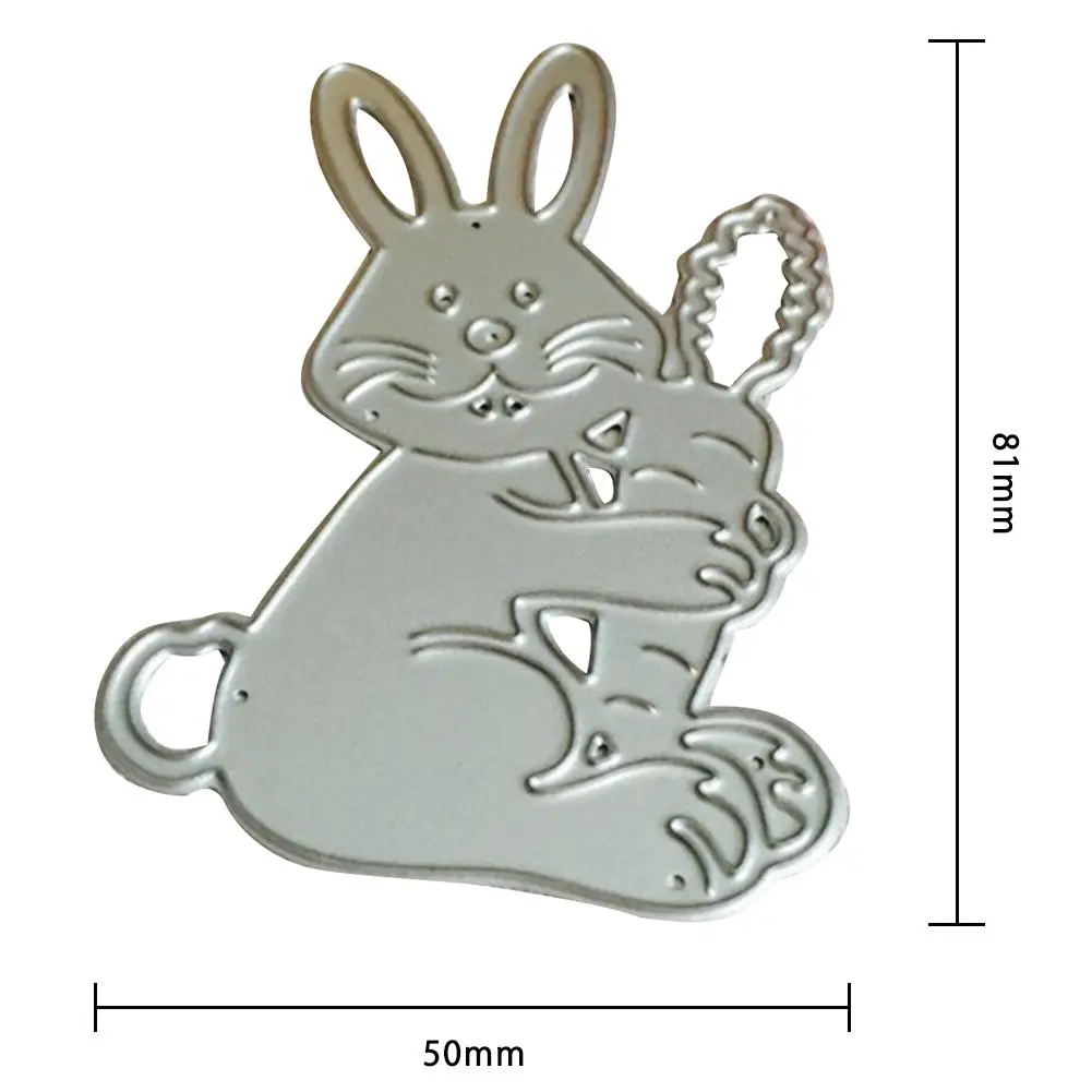 Металлические режущие штампы кролик едят морковь узор резка «сделай сам» Скрапбукинг самодельный альбом карты делая инструмент травления тиснение Крафтовая окраска