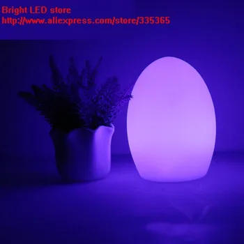 

150x150mmPE egg design RGB rechargeable battery led barroom light 1w with remote and with charger