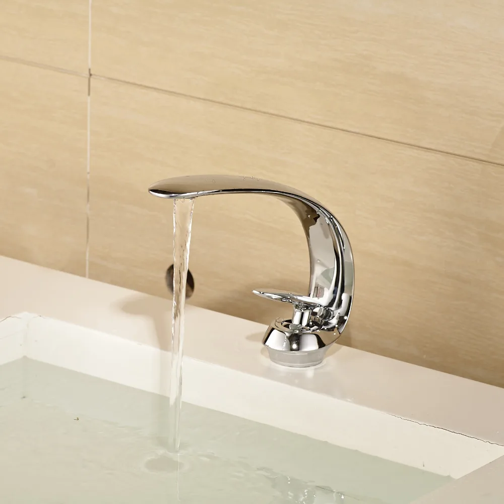 

Frete Gratis Torneira Para Pia De Banheiro Grifo Lavabo Chrome Terminou com agua quente e fria