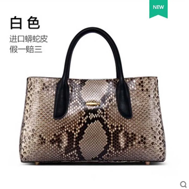 

yuanyu ew boa constrictor leather woman bag leather snake bag tote bag big bag snake-neck large-capacity handbag women