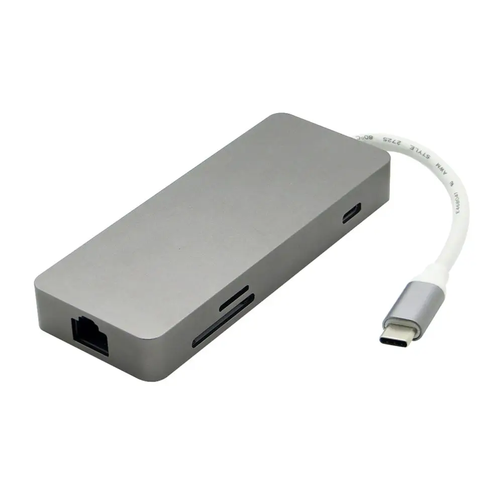 

7 in 1 USB-C USB 3.1 Type C Hub to HDMI SD TF Card Reader USB 3.0 RJ45 PD Charging Adapter for MacBook Samsung Galaxy