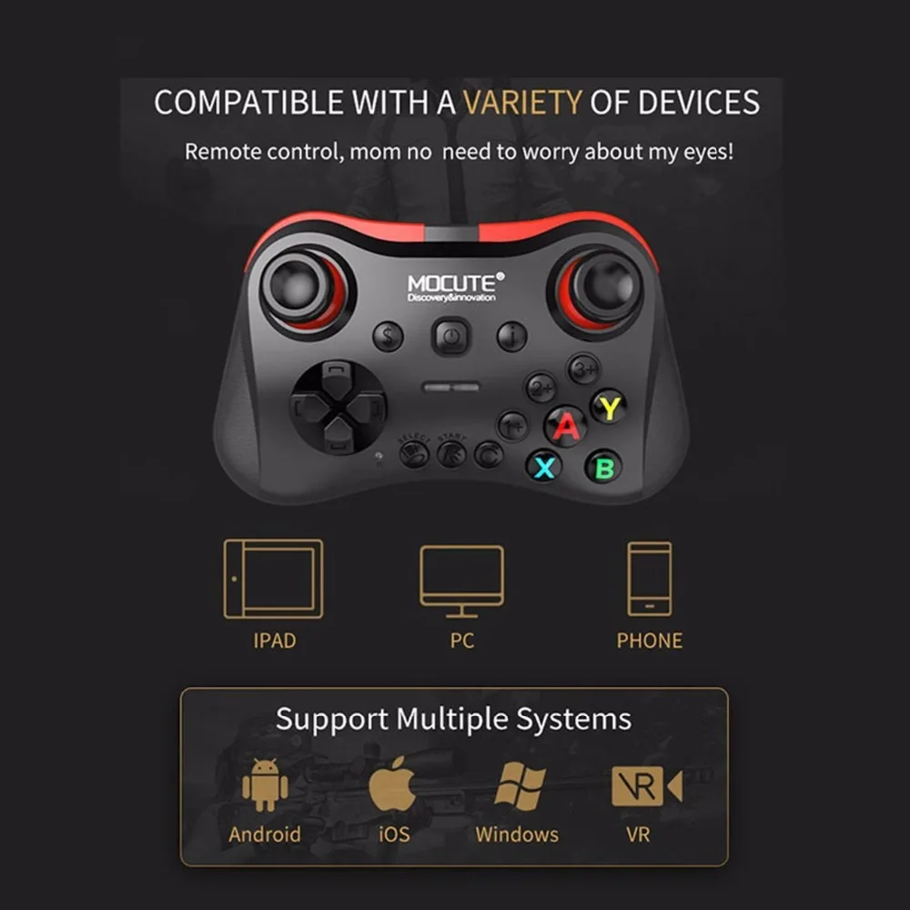  Top Deals MOCUTE 056 Bluetooth Gamepad Android Wireless Joystick Vr Controller Mobile Joypad For Pu