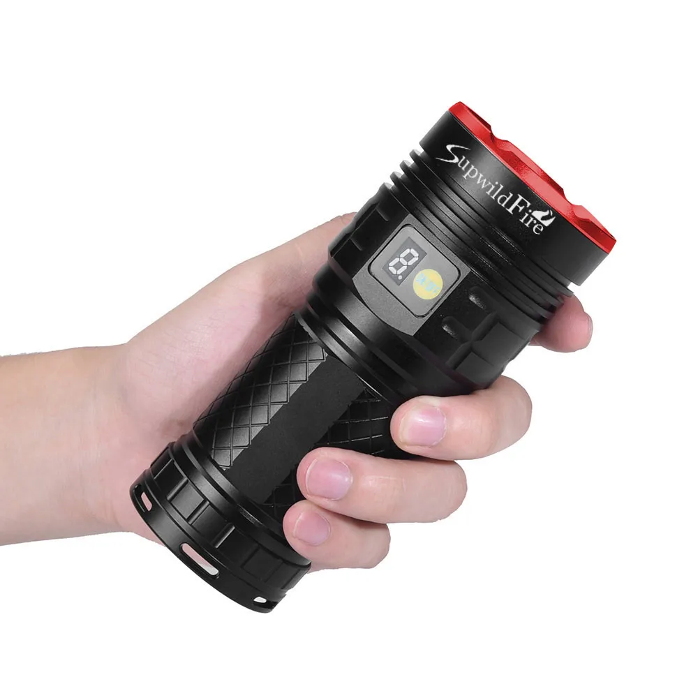 39000 Lumens SupwildFire 18 x XM-L T6 LED Power Digital Display Hunting Flashligt Camping Waterproof Rechargeable#3N19