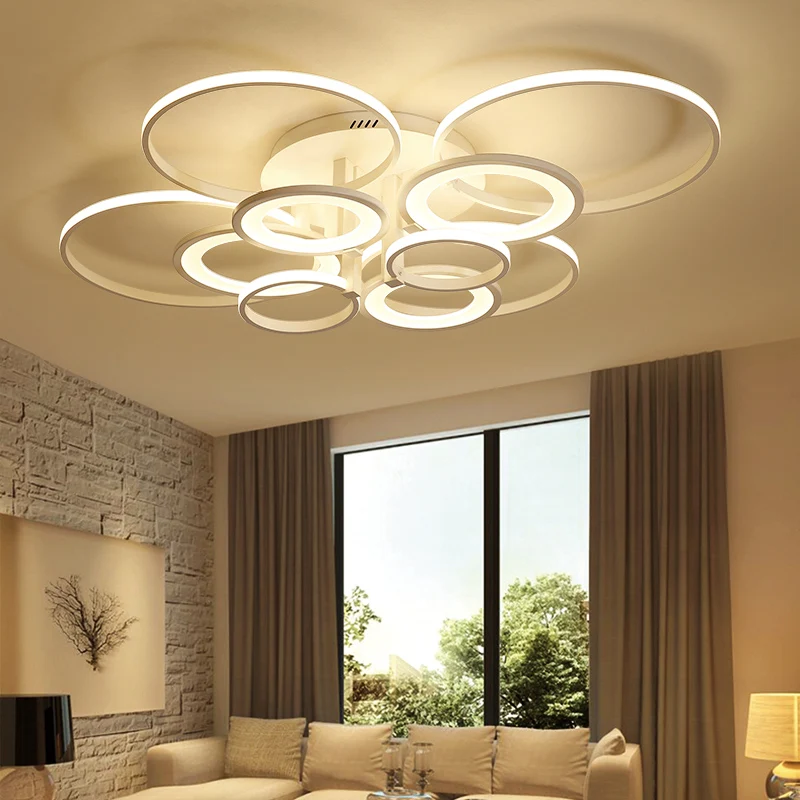 

Chandelier Lighting for living room bedroom Lustre AC85-265V lamparas de techo Round Acrylic Circles LED Ceiling Chandelier home