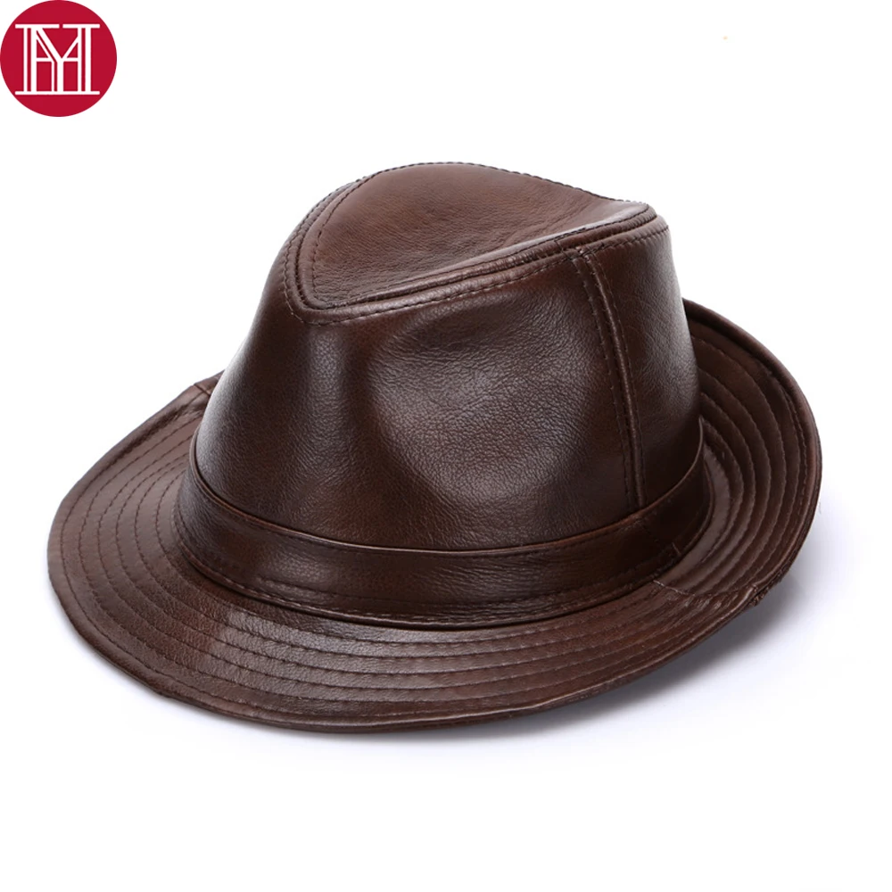 mens leather top hat