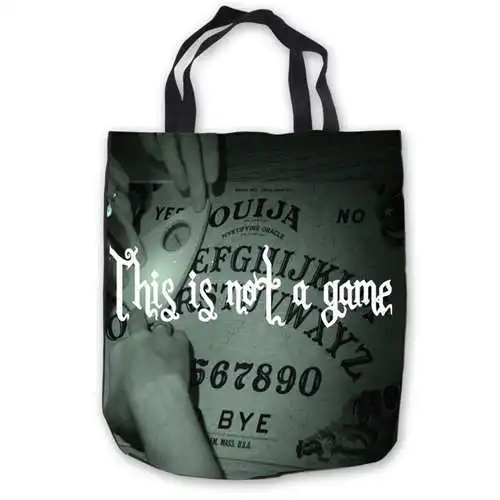 Пользовательские холст ouja_board_shirt_design (1) ToteBags Ручные Сумки хозяйственная сумка