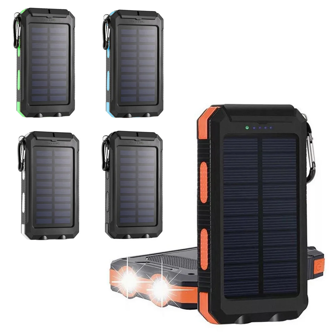 Многофункциональный солнечный мобильный блок питания, светодиодная солнечная панель, зарядное устройство, коробка для хранения, внешний портативный внешний аккумулятор, чехол, без батареи