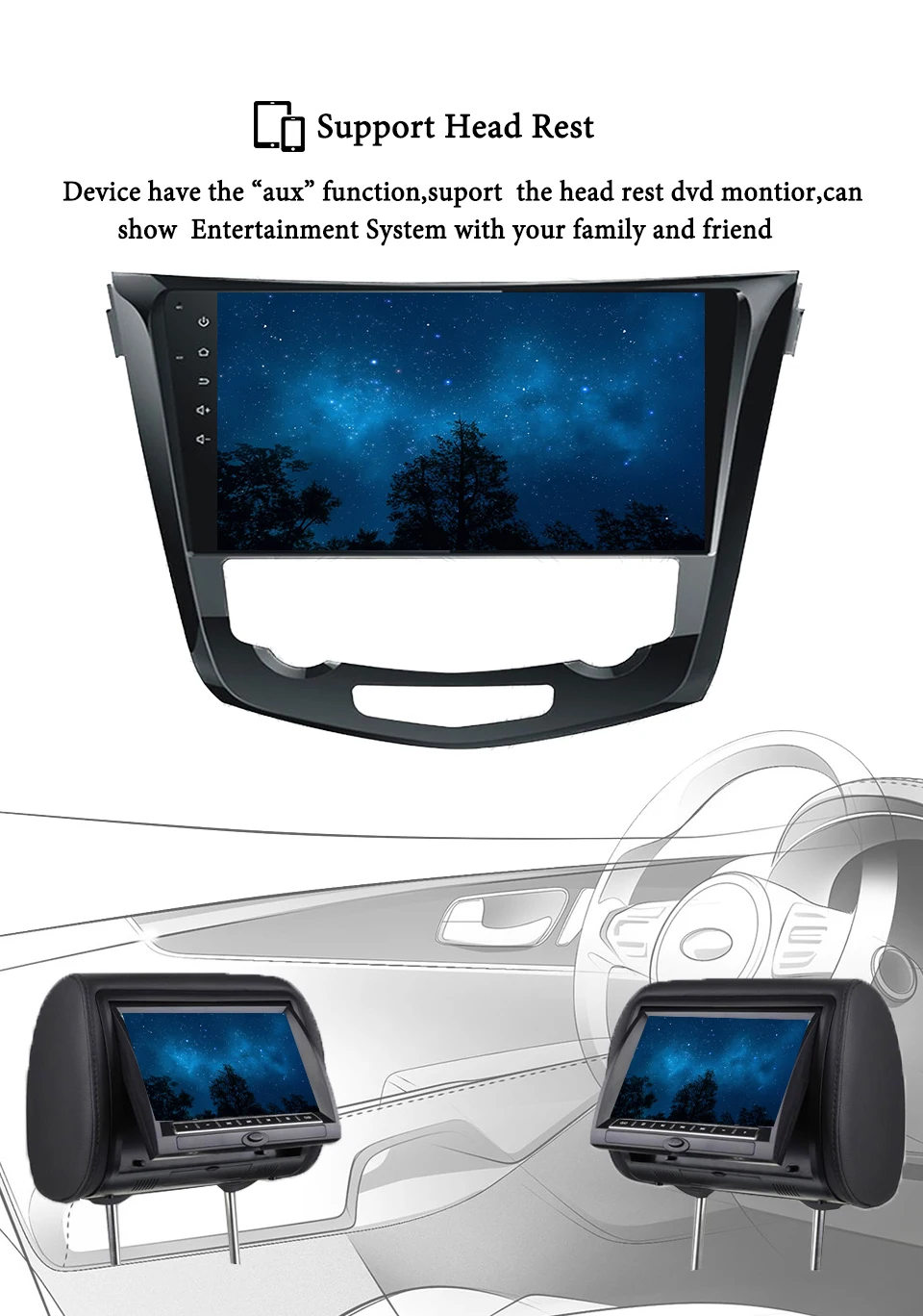 Best 8 Octa core android 9.1 car dvd multimedia player for Nissan X-Trail Qashqai 2014 -17 stereo radio gps navigation SAT navi Map 12