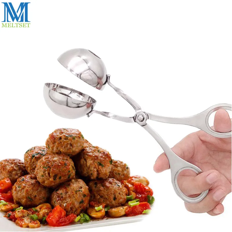

Meltset Stainless Steel Meatball Maker Homemade Stuffed Meatball Clip Convenient Cookie Dough Cooking Meat Tools Kitchen Gadgets
