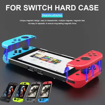 

Game Handle Magnetic Function Protective Case Switch Detachable PC Transparent Hard Case For Switch Joy-Con Controller Protector
