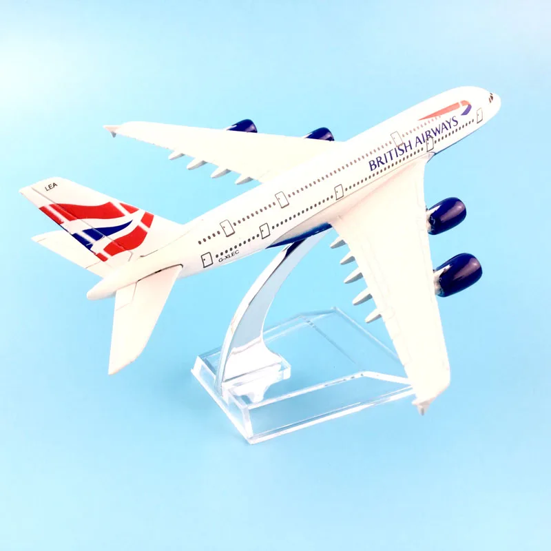 Бесплатная доставка модель самолета A380 из металлического сплава 16 см британская