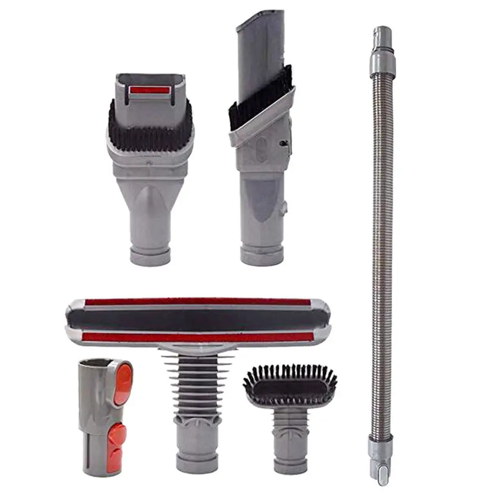 Extension Hose + Flexible Crevice Dust Brush Kit 6pcs for Dyson V8 Absolute V8 Animal / V7
