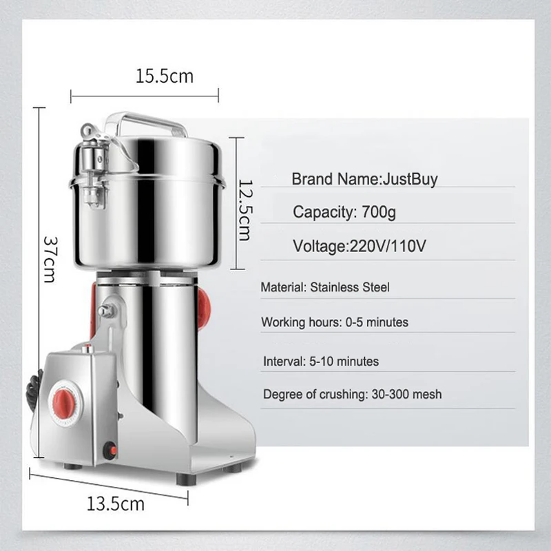 Высокоскоростная электрическая дробилка для специй злаков 700 г|grain grinder machine|crusher