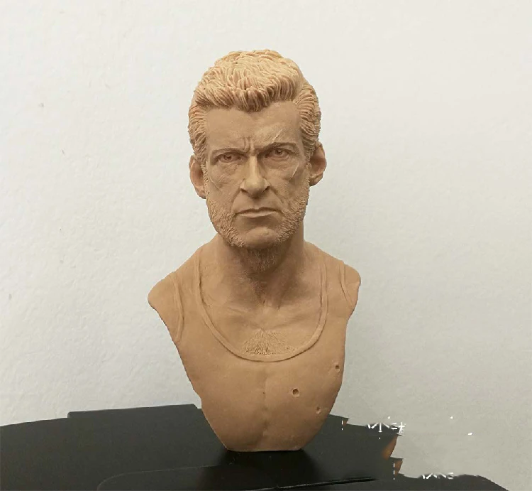 

13CM 1/4 Scale Logan Howlett James Howlett Resin Unpainted Bust Models Battle Damage Version Pratice Tools Toys Gifts Collection