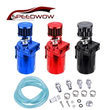 SPEEDWOW Aluminum 0.3L Oil Catch Tank With Breather Filter / Baffled Oil Catch Can Reservoir Tank SPEEDWOW Aluminum 0.3L Oil Catch Tank With Breather Filter / Baffled Oil Catch Can Reservoir Tank