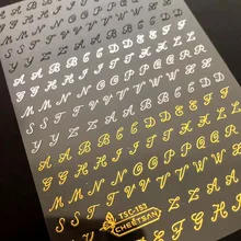 TSC series big size Tsc-153 LETTER 3d nail art stickers decal cheetsan brand template diy nail tool decorations