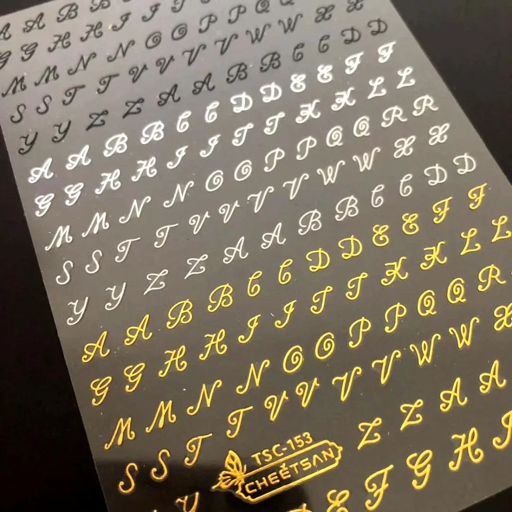 TSC серии большого размера Tsc 153 письмо стикеры 3d на ногти nail art Наклейки cheetsan бренд