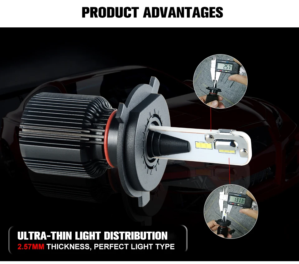 H4 Led H7 Mini Canbus Car LED Headlight lamp 8000LM H1 H11 9005 HB3 9006 HB4 H13 HIR2 12V 24V CSP 6500K 80W Auto Fanless Bulb  (2)