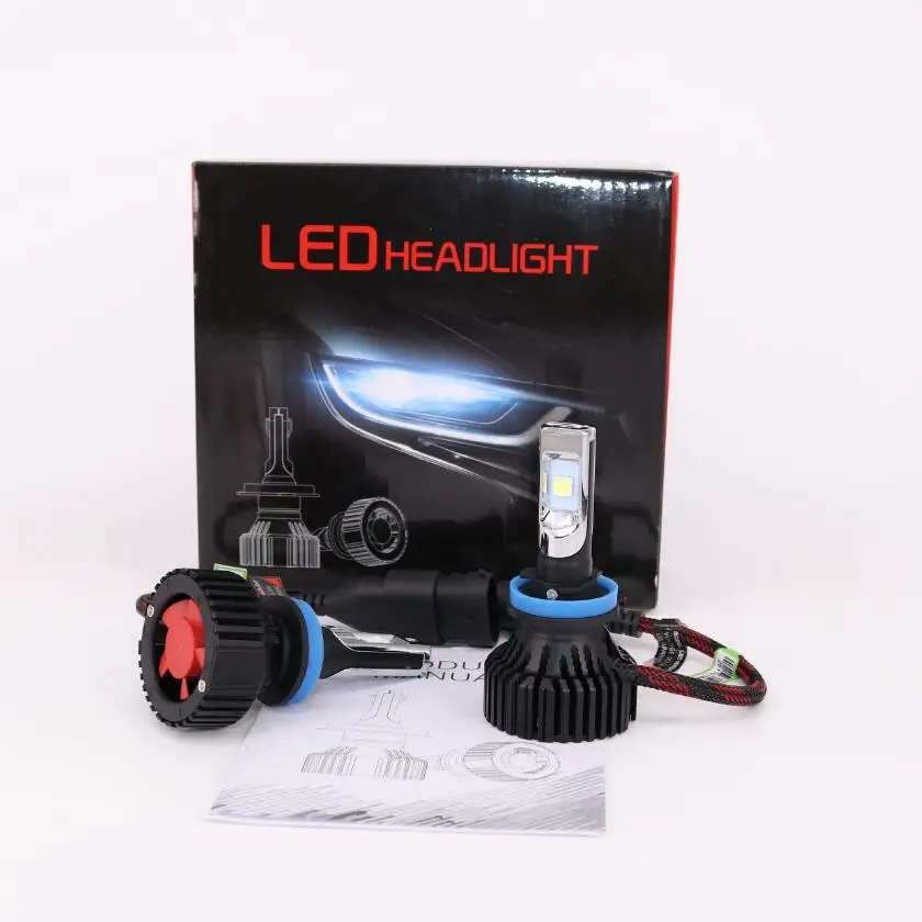

TOYIKIE 1Set T8 H11 H8 H9 60W 8000lm For CREE CHIPS XHP50 Car LED Headlight Kit Single Beam 6500K ALL IN ONE DRL Driving Lamp