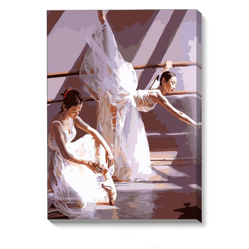 

MaHuaf-X058 Beautiful dancing painting by numbers on canvas wall pictures coloring by numbers with acrylic paints for home decor