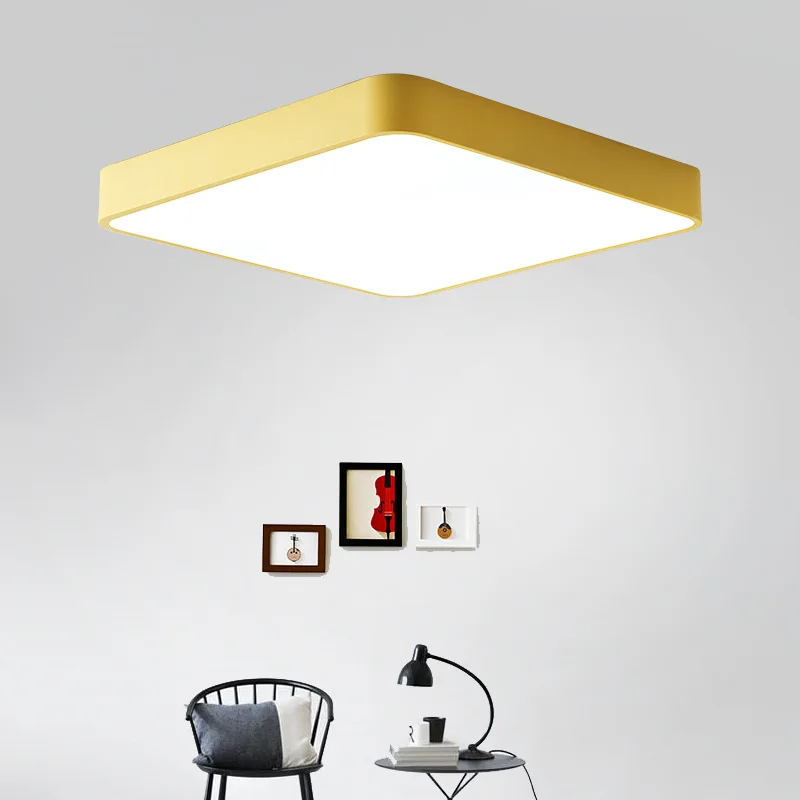 TUDA LED Ceiling Lamp Square Wrought Iron Ceiling Lamp Living Room Bedroom Study Acrylic Ceiling Lamp 220V TUDA LED Ceiling Lamp Square Wrought Iron Ceiling Lamp Living Room Bedroom Study Acrylic Ceiling Lamp 220V