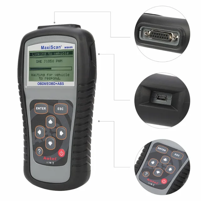 Autel Maxiscan MS609 OBD2 Scanner Full OBD 2 Functions ABS Car Diagnostic Tools Advanced of MS509 & AL519 4