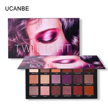 

UCANBE Brand 18 Colors Eyeshadow Palette Makeup Shimmer Matte Glitter Glow Pigmented Pressed Shadow Powder Cosmetics Eyes Set