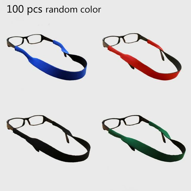 100pcs Strap Belts Solid Sport Running Stretchy Spectacle Head