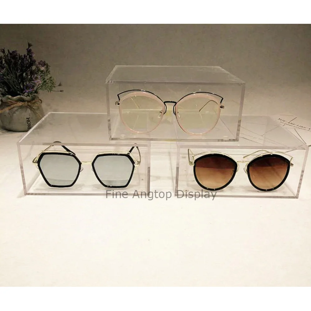 Stackable Acrylic Jewelry Display Sunglasses Eyeglasses Organizer Boxes