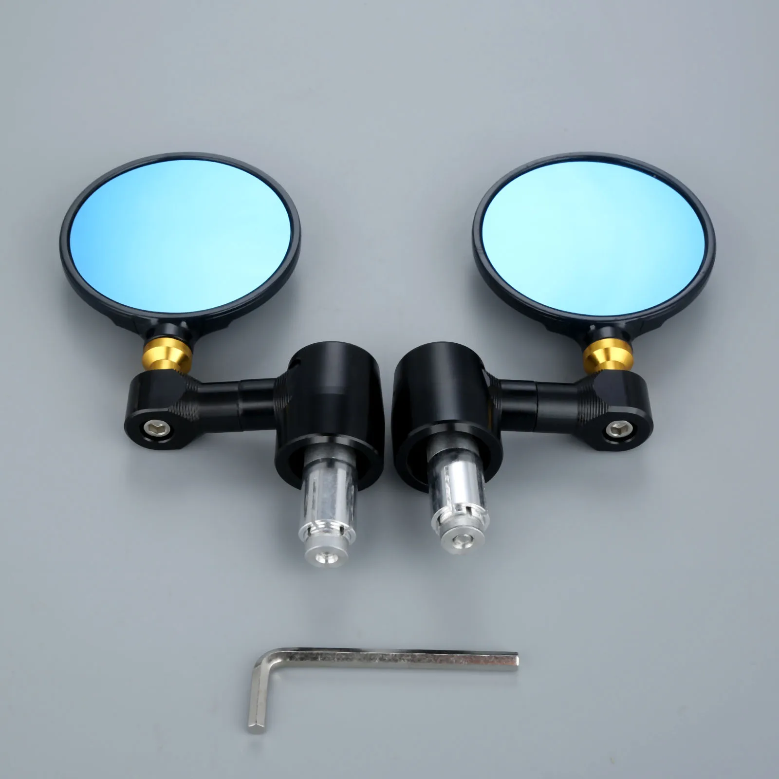 

Universal Motorcycle Mirrors Round Side Rear View Billet Aluminum Fit For Motorcycles 7/8'' Handle Bar End