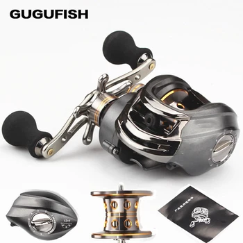 

GUGUFISH Water Drop Wheel 12+1BBs Ball Bearings Right Hand Fishing Reel 6.3:1 High Speed Baitcasting Carretilha De Pesca